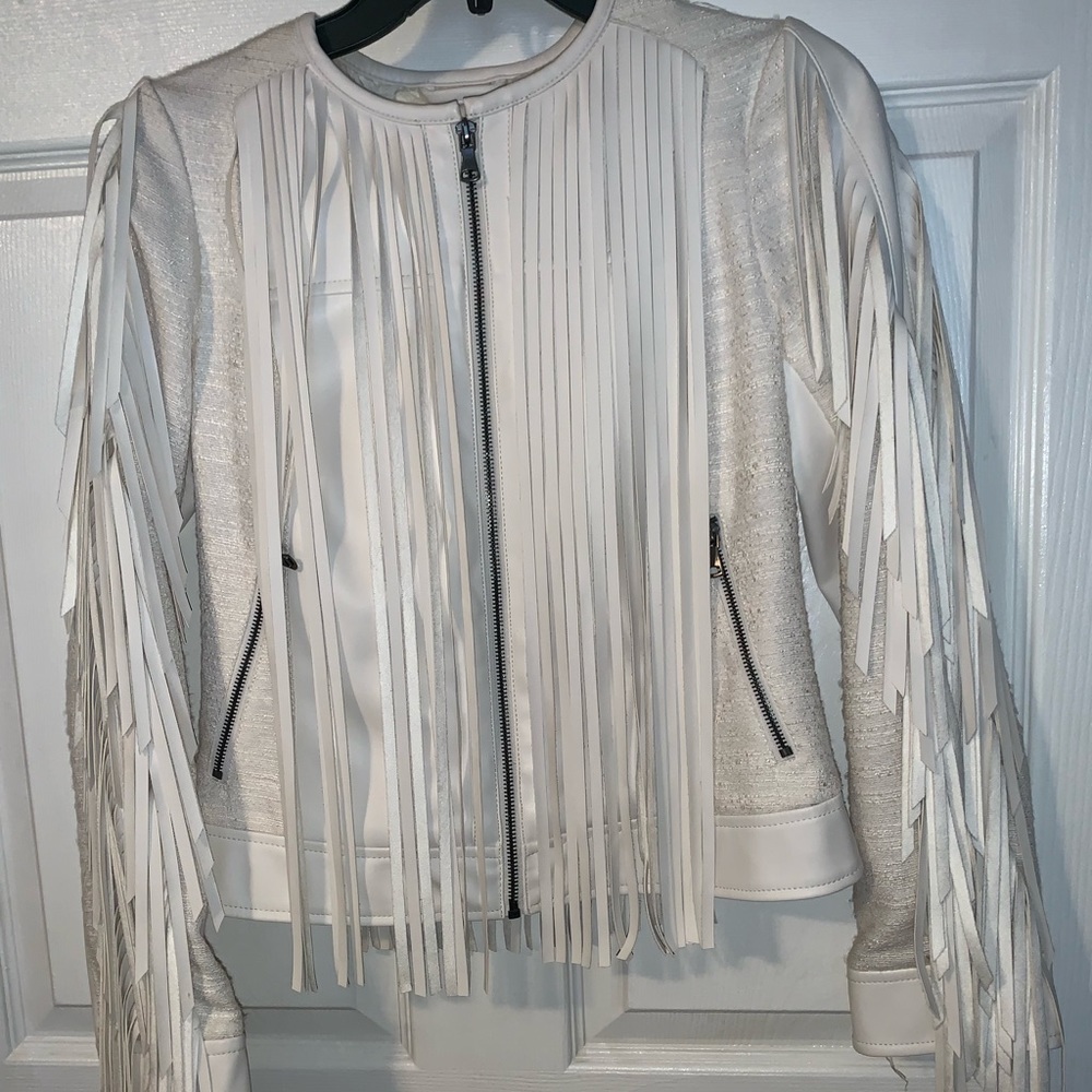 Suede leather jacket